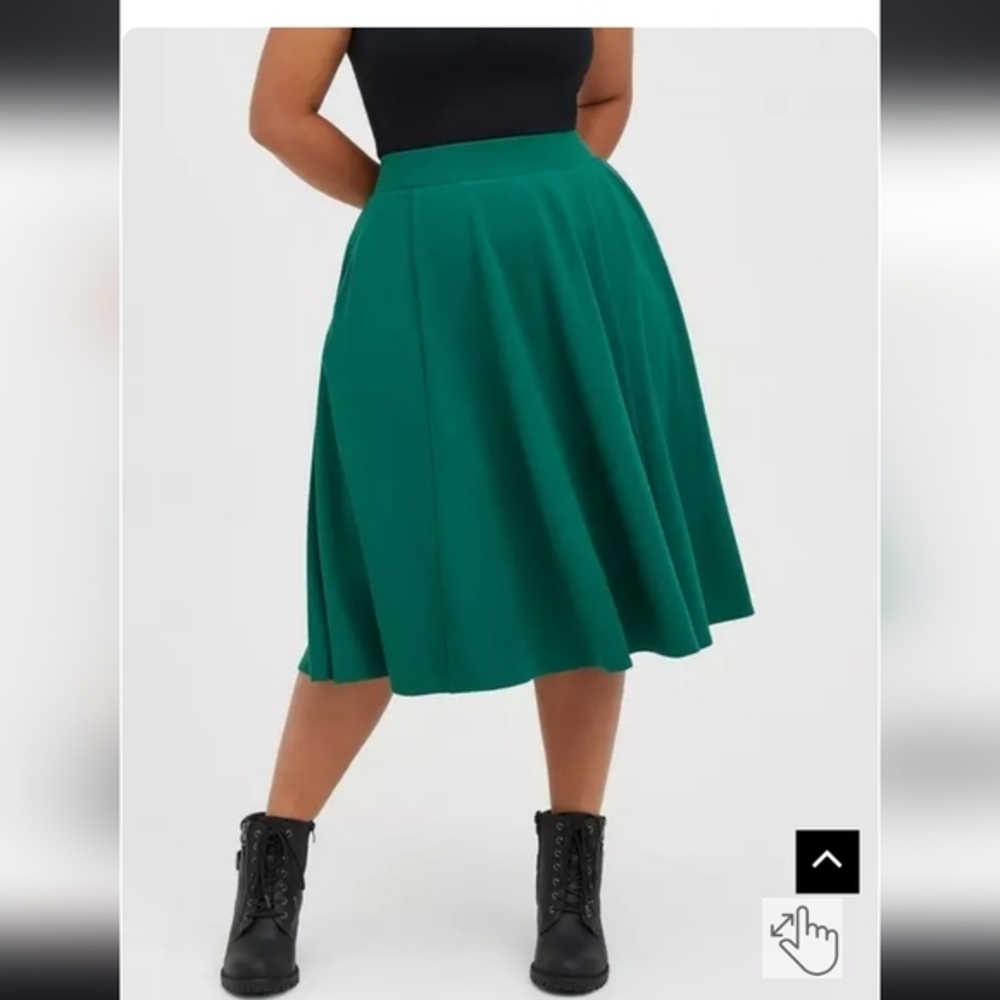 Torrid Green A-Line Skirt